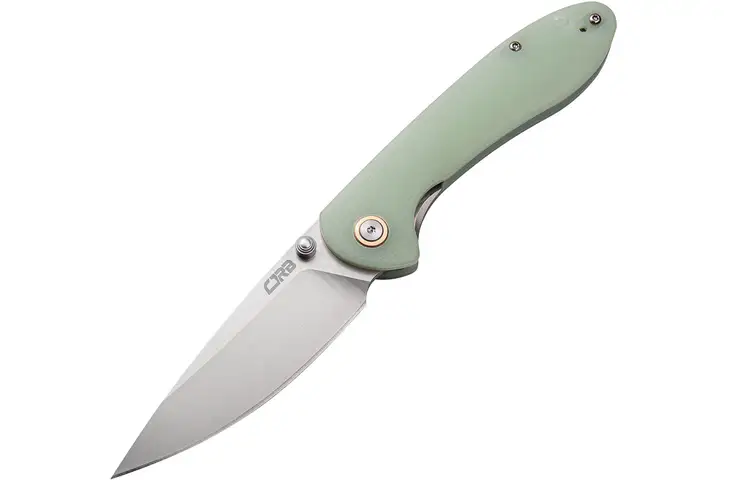 CJRB Feldspar Linerlock Jade Folding Knife J1912-NTG